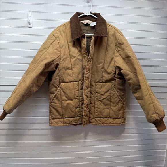 Walls Blizzard Pruf Insulated & Quilted Barn /Chore Coat with Corduroy Collar - Picture 1 of 12
